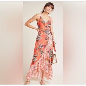 Farm Rio for Anthropologie Musette Wrap Maxi Dress Size Small